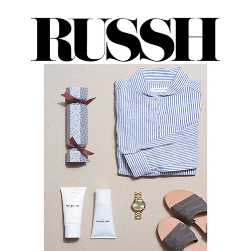 Russh  - Mr. Smith's Blond and Masque featured on Russh's online blog in a fashion and gift guide post 'The Best Friend.’<br />
See more visit: russh.com
