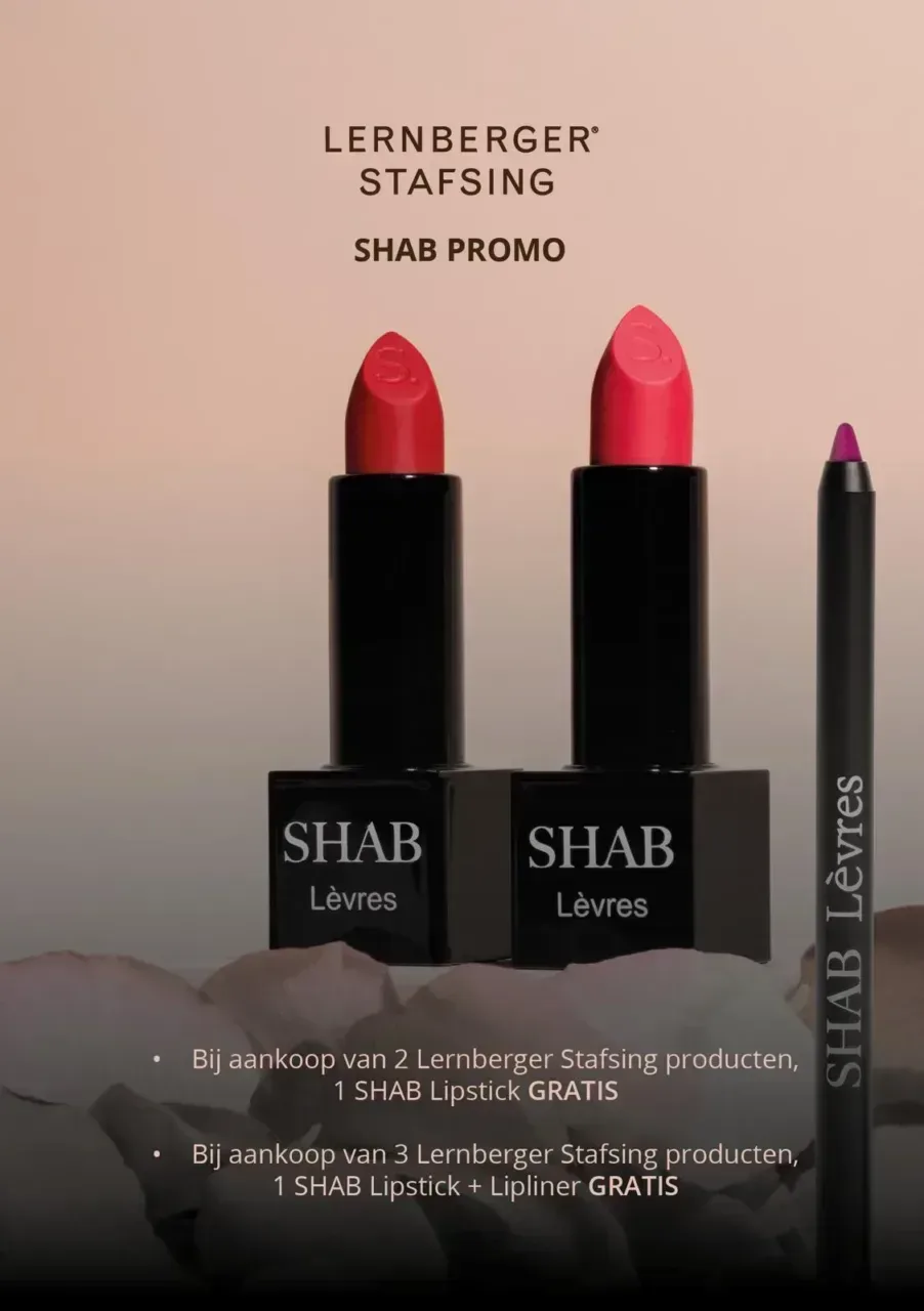 Retail Promo: Bij aankoop van 48 producten - Gratis 16 Lipsticks t.w.v. €30,95 per stuk & 16 Lipliners t.w.v. €19,95
